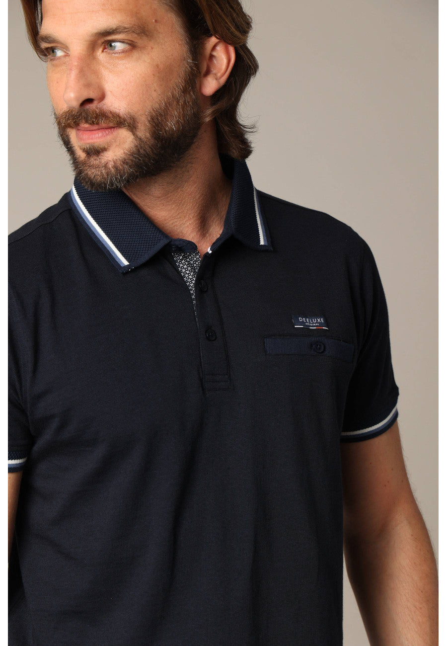 Drex Cotton Polo in Navy