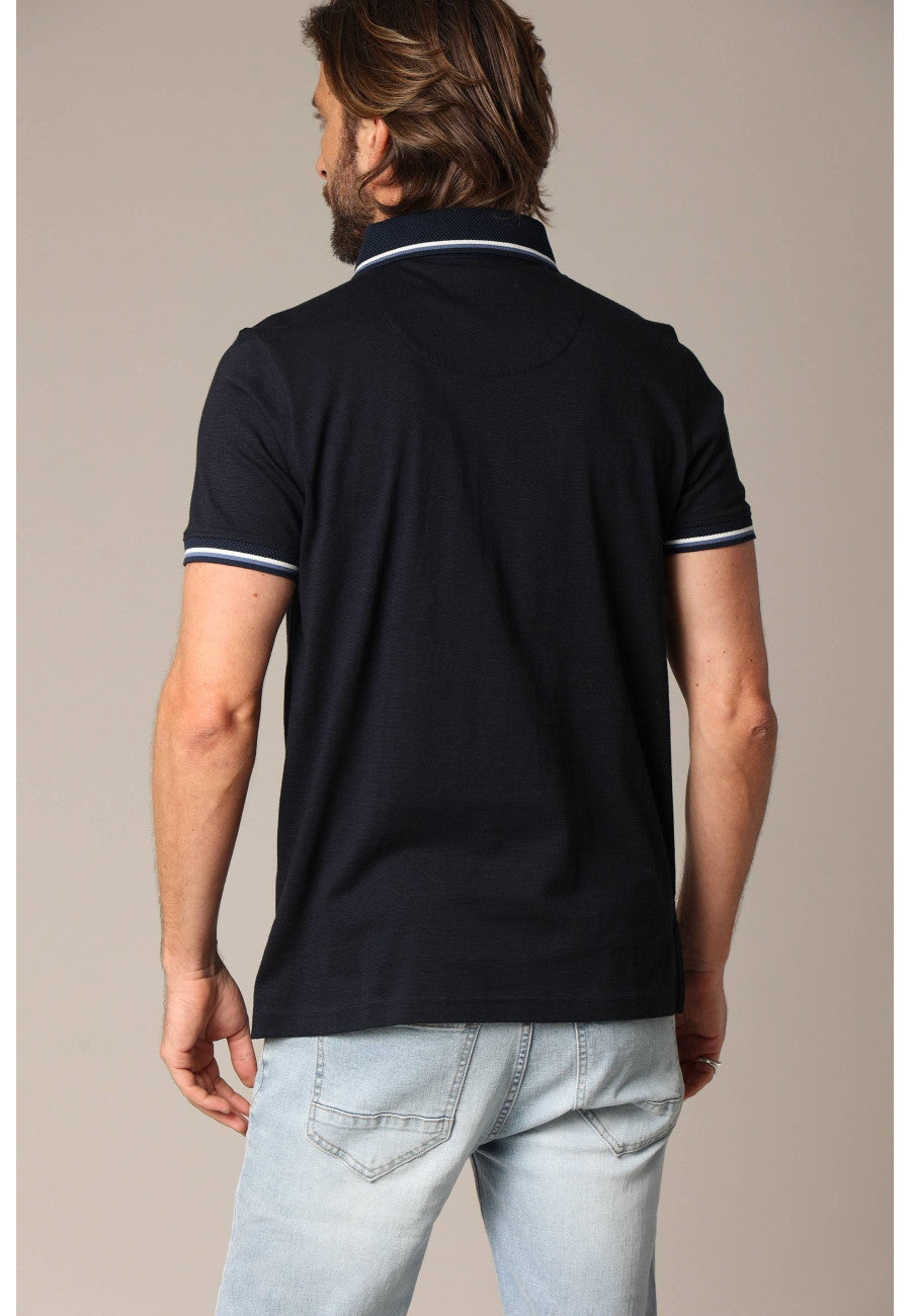 Drex Cotton Polo in Navy