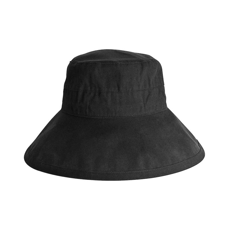 Traveller Cotton Sun Hat in Black