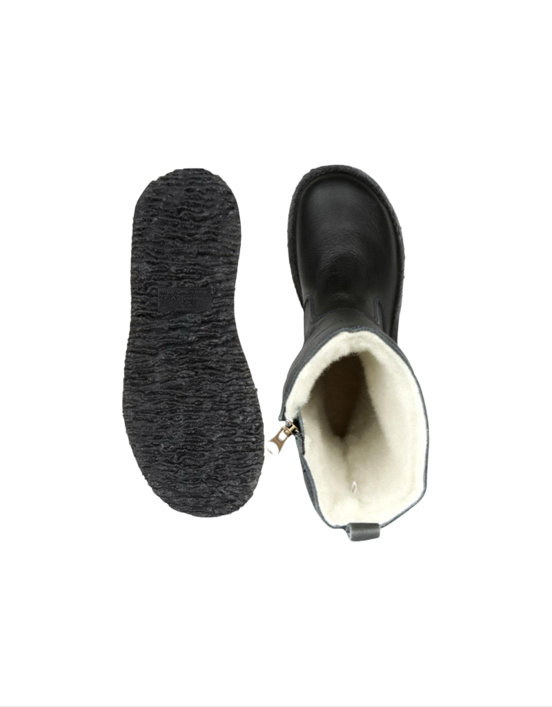 Eskimo Wool-Lined Leather Boot in Bundu Black