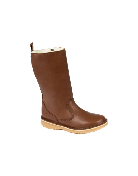 Eskimo Wool-Lined Leather Boot in Ontspan Brown