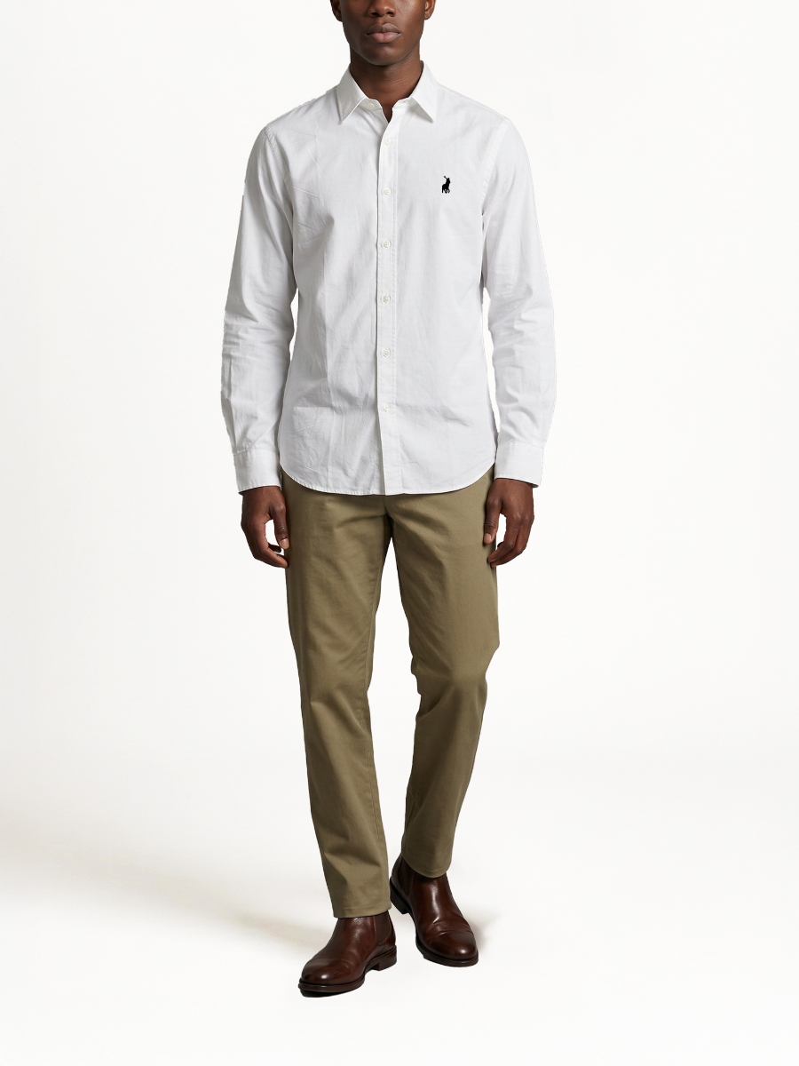 Classic Oxford Long Sleeve Shirt in White