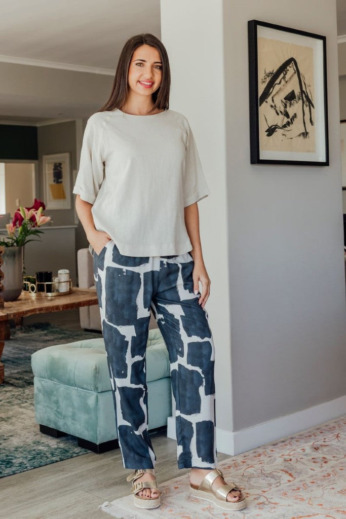 Gabs Classic Pants in Ink Impressions