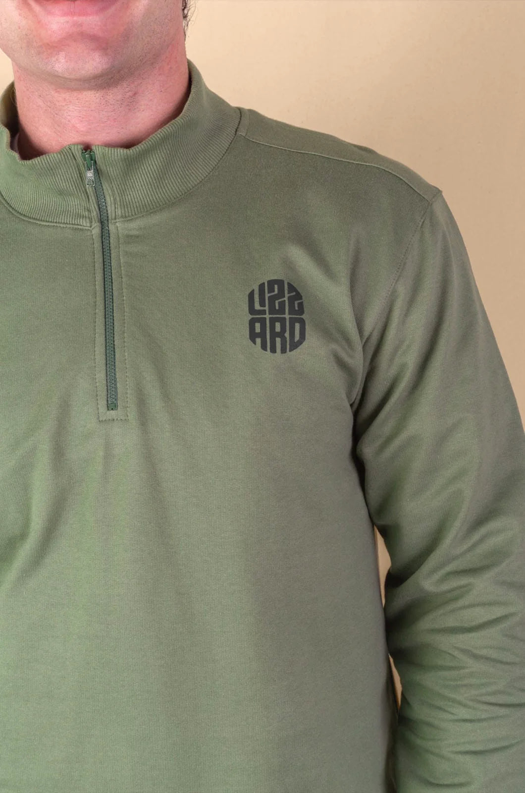 Herbivory 1/3 Zip Pullover in Olivine