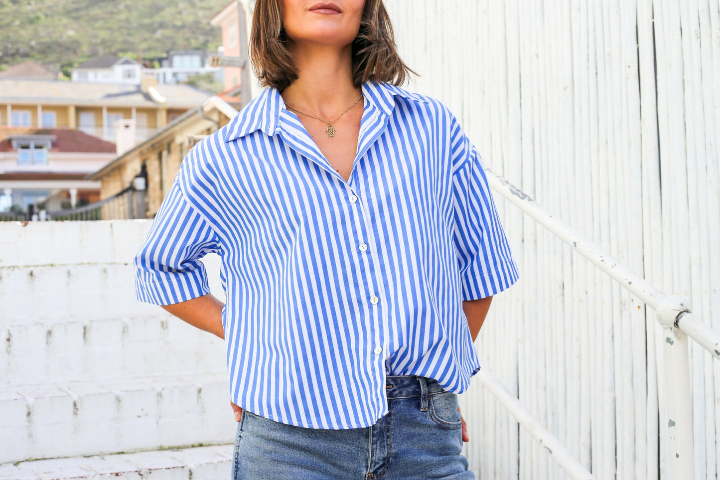 Mybella Boxy Striped Shirt