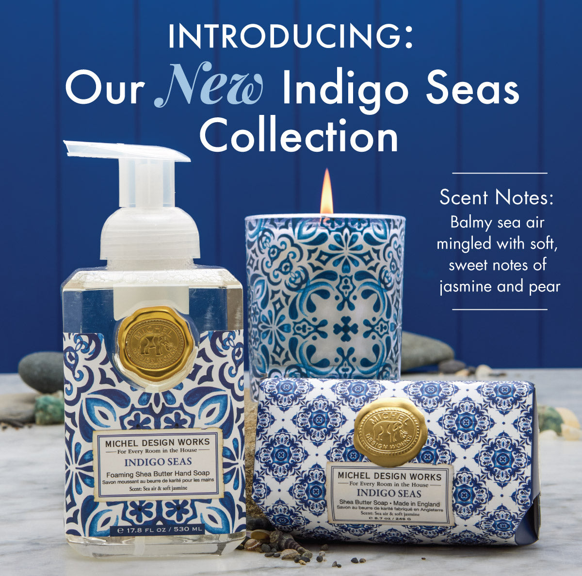 Indigo Seas Large Bath Soap Bar