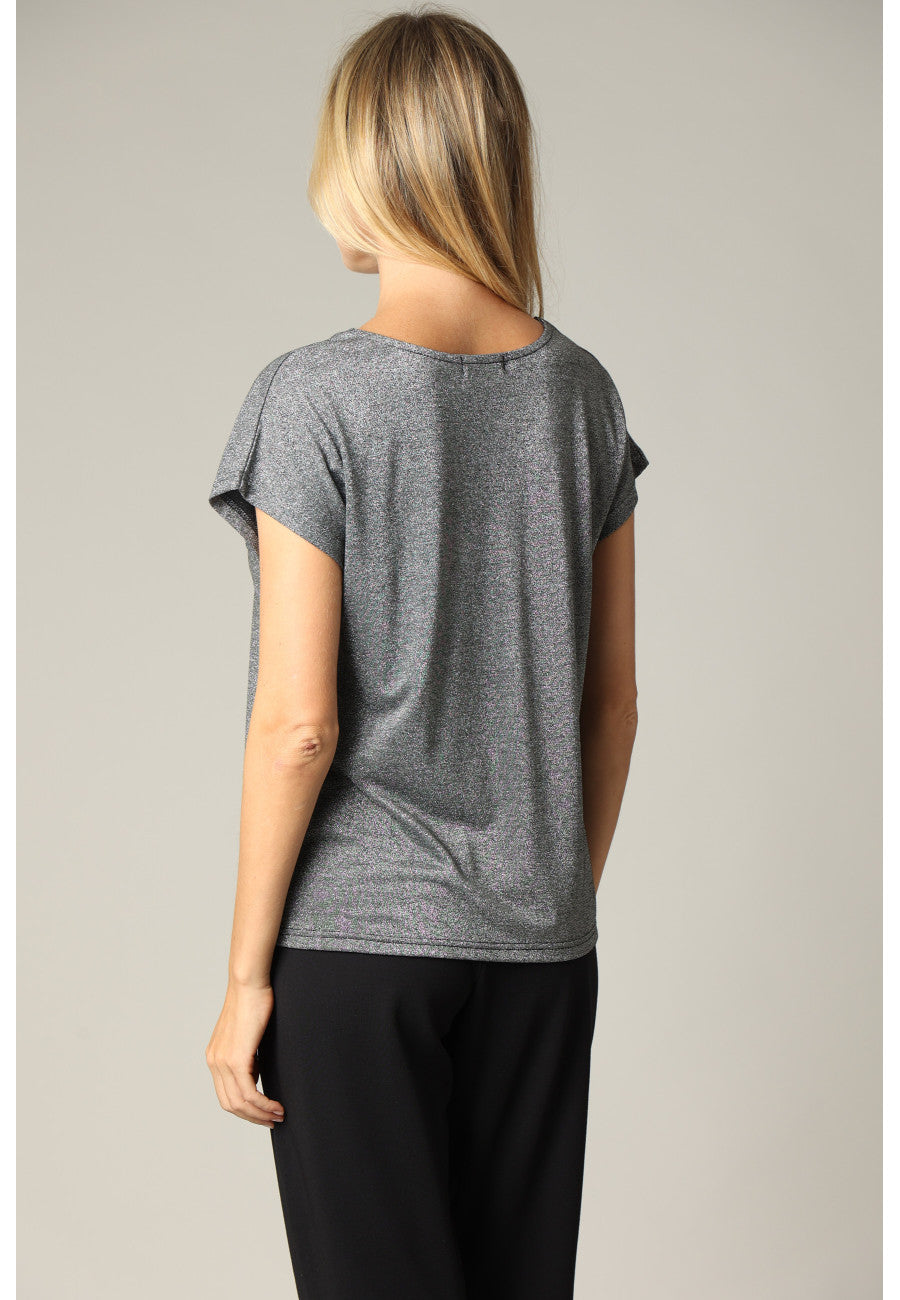 Jossy Iridescent Tee in Black