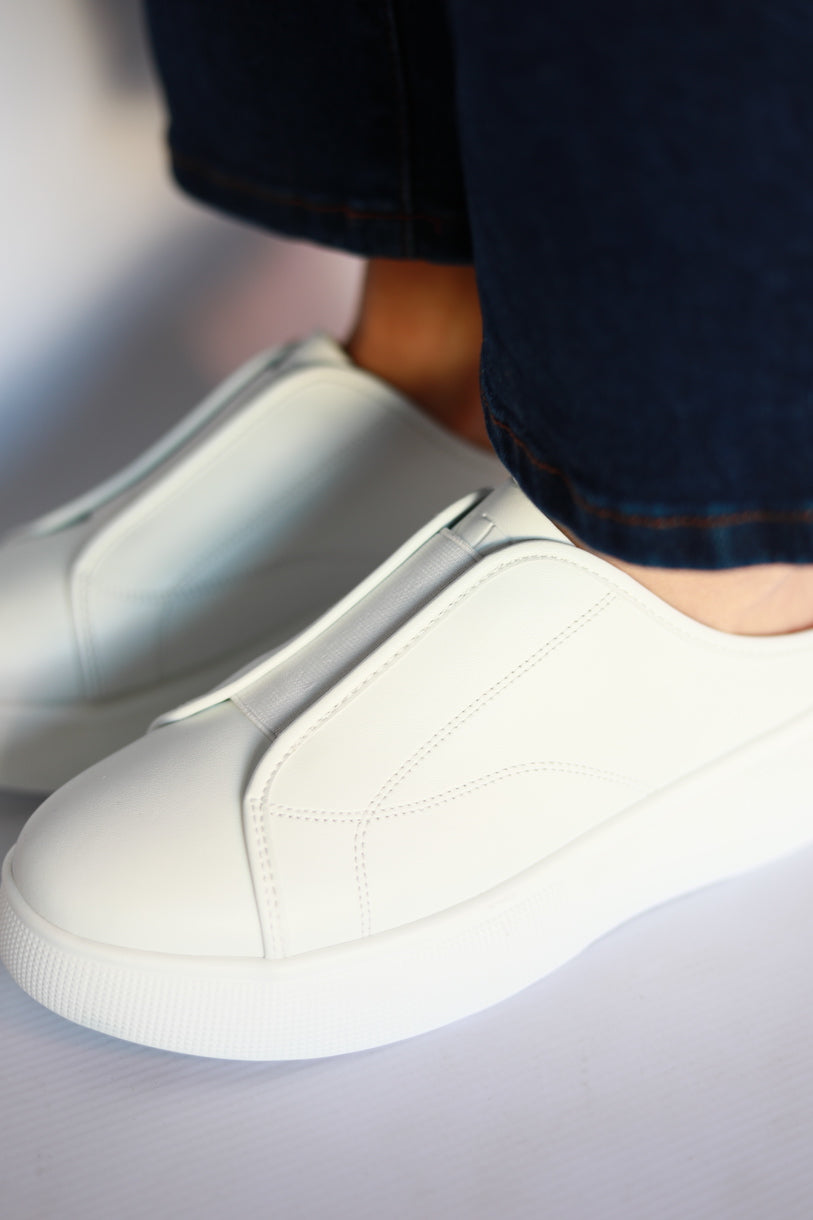 Orla Slip On Leather Sneaker in White