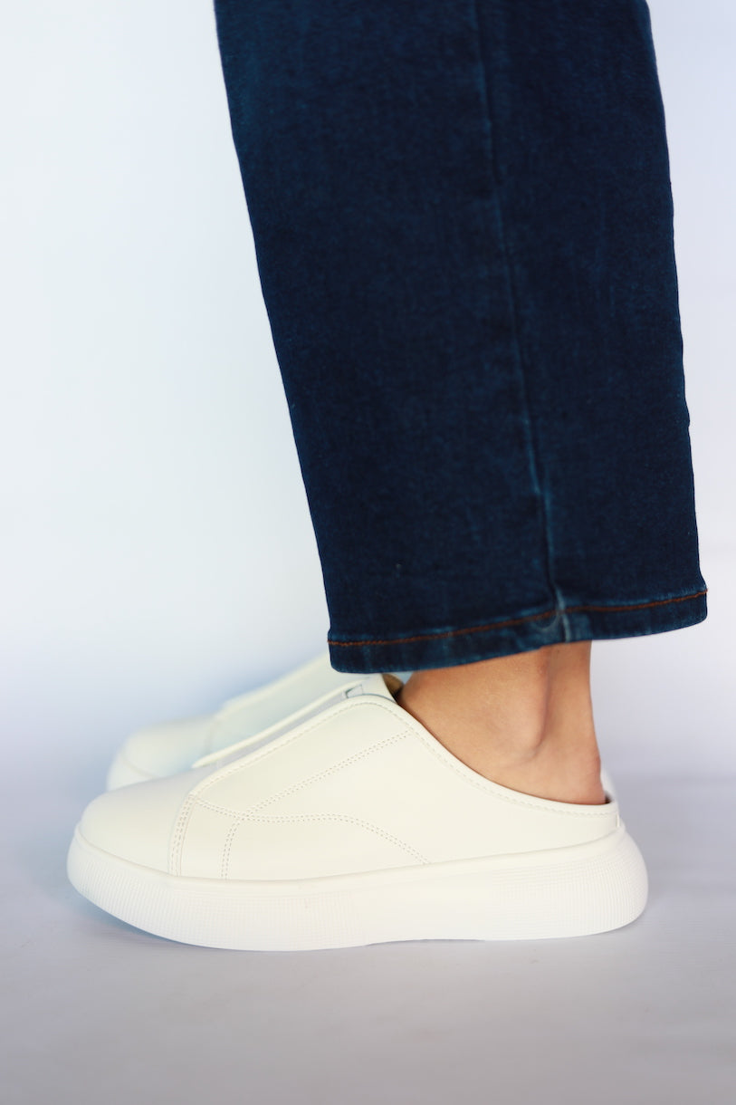 Orla Slip On Leather Sneaker in White