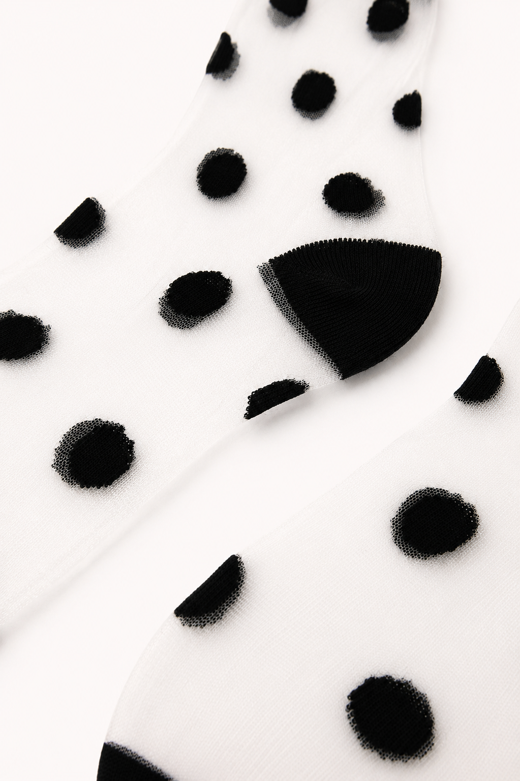 Bubble Dot Sheer Socks in Black