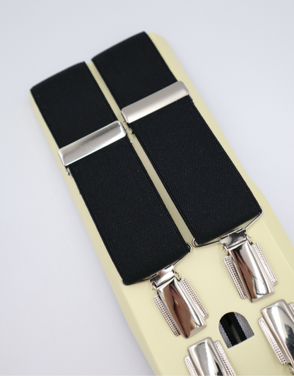 35mm 4 Clip Braces / Suspenders in Black