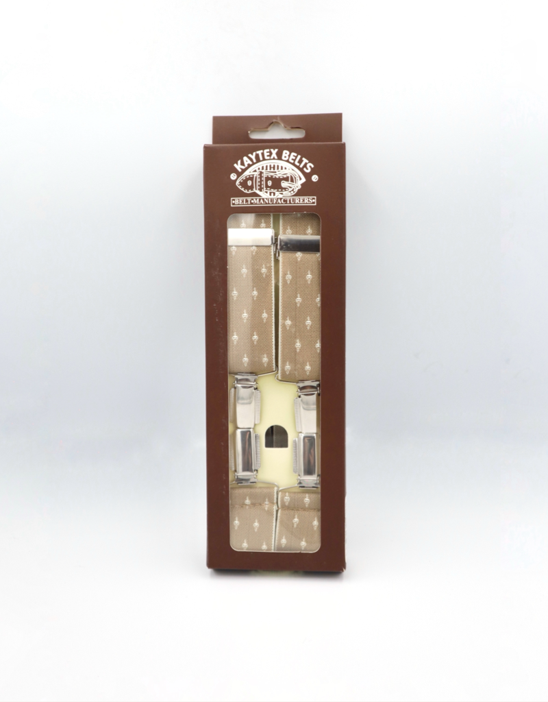 35mm 4 Clip Braces / Suspenders in Spotted Sterling