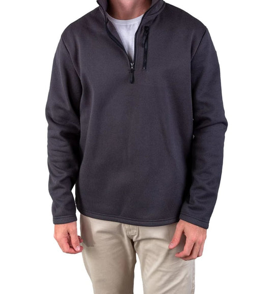Moscat 1/3 Zip Pullover Sweater in Charcoal