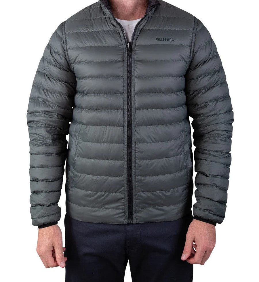 Regal Reversible Puffer in Black / Stormy Green