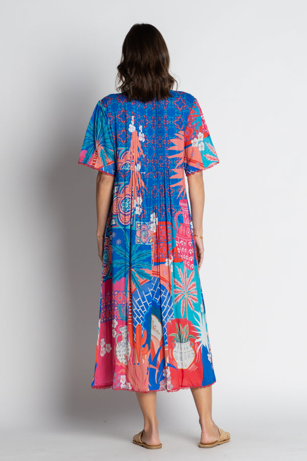Busena Midi Dress in Ocean