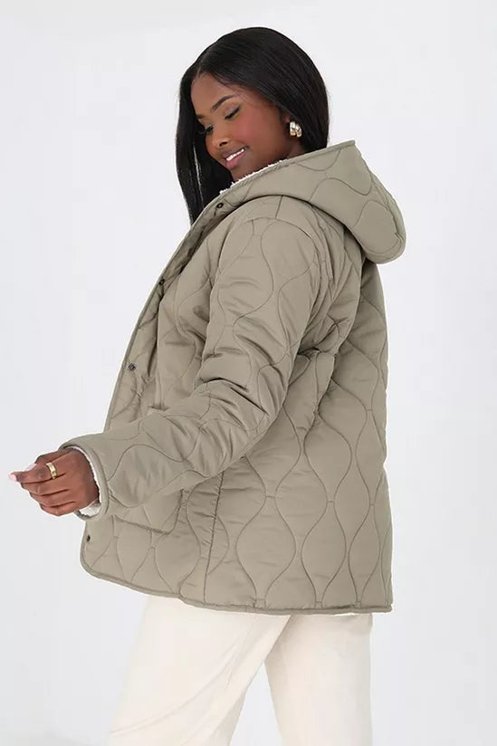 Palmer Reversible Quilted Jacket in Sage