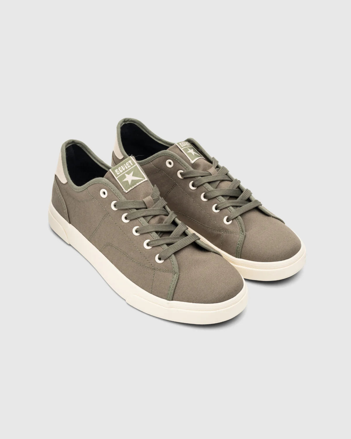 Douglas Canvas Sneakers in Olive/Beige