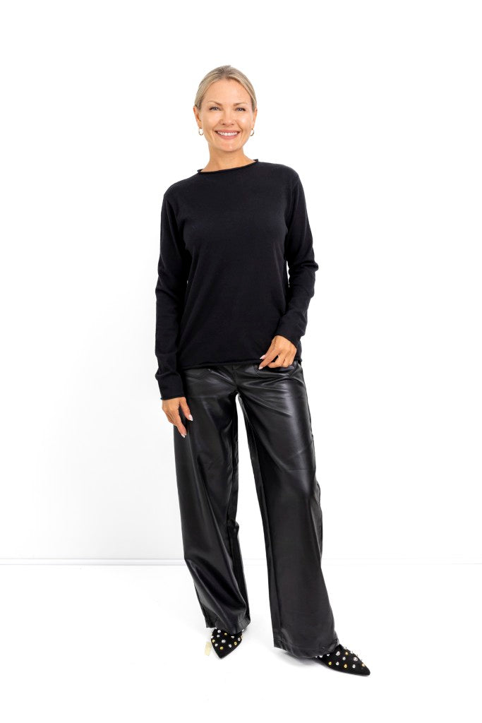 Milan Classic Funnel Neck in Black