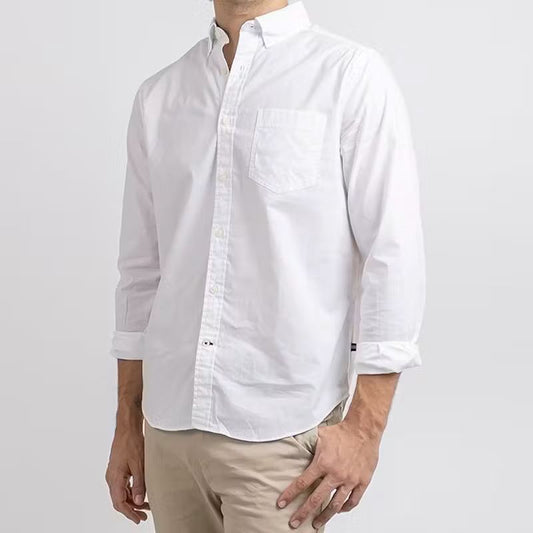 Classic Anchor LS Shirt in Bright White