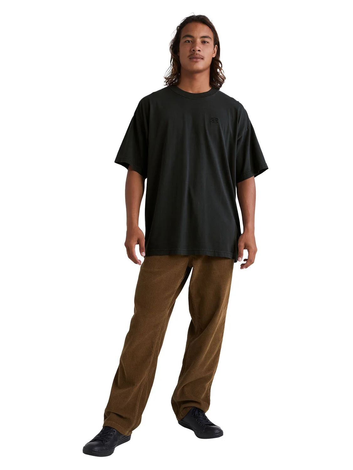 OG Wave Wash SS Tee in Washed Black