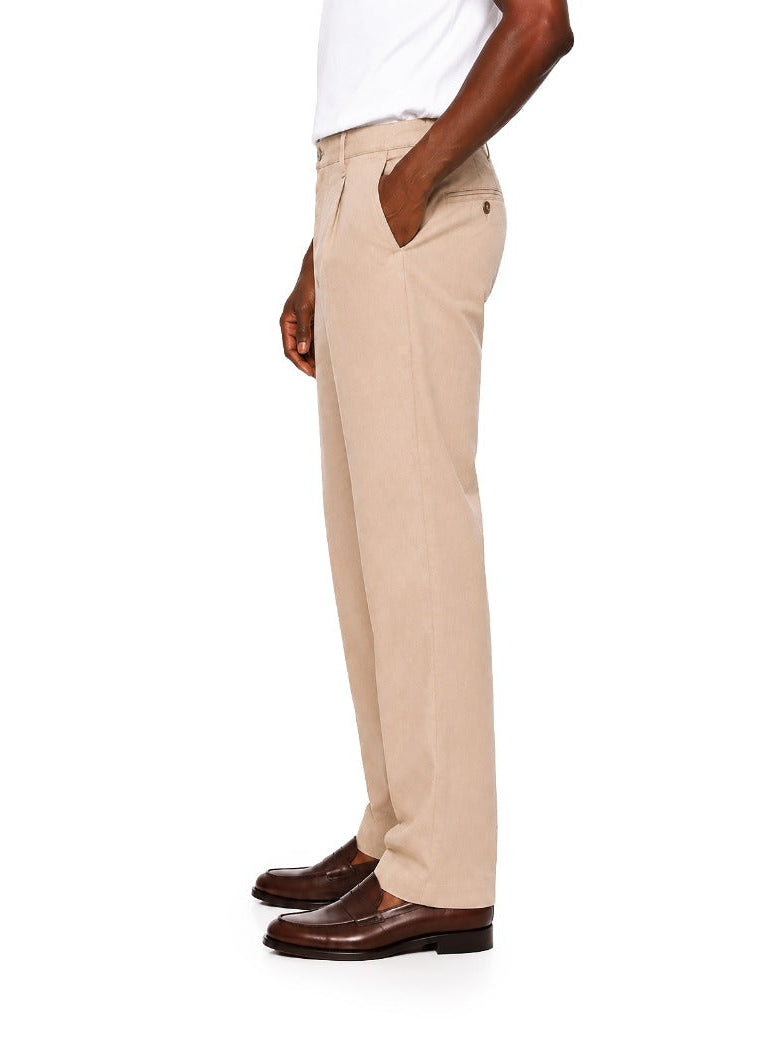 Emmanuel Linen Blend Pants in Stone