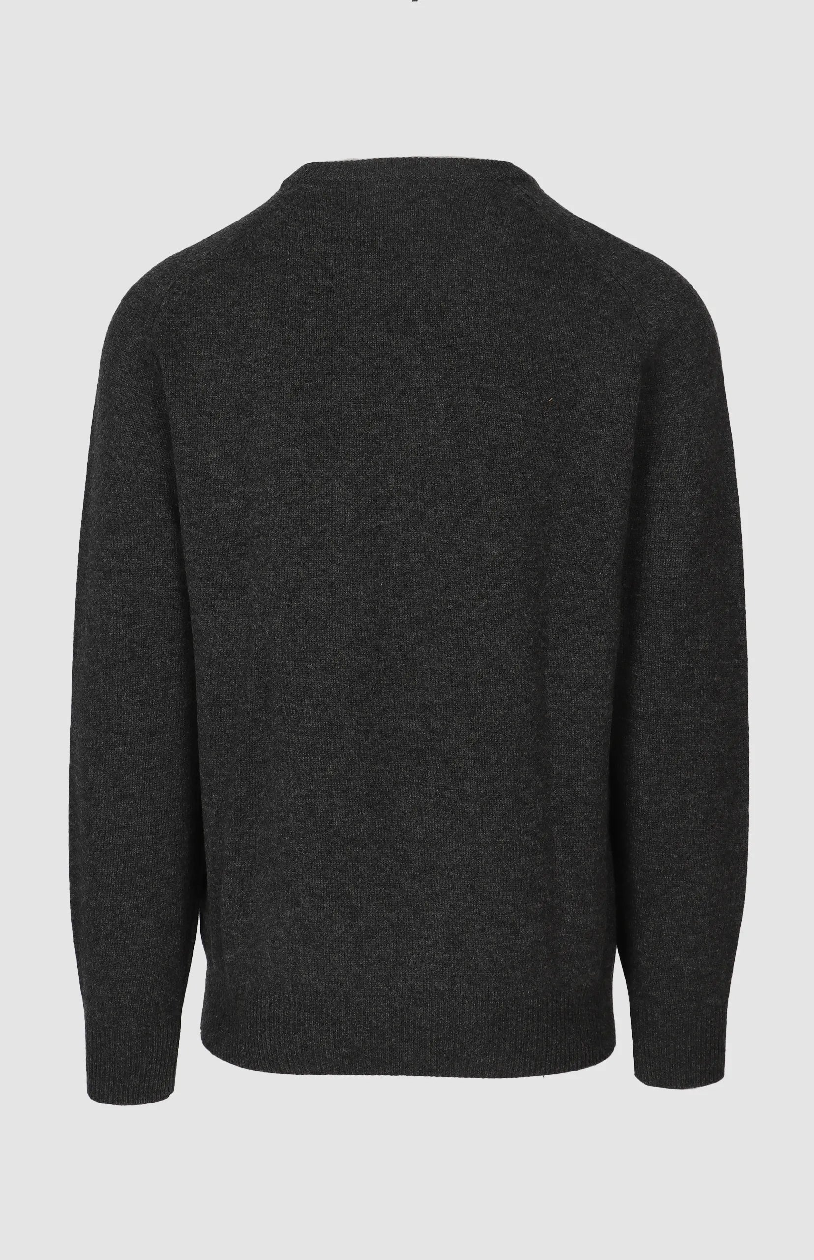 Johnson Lambswool Crew Sweater in Charcoal