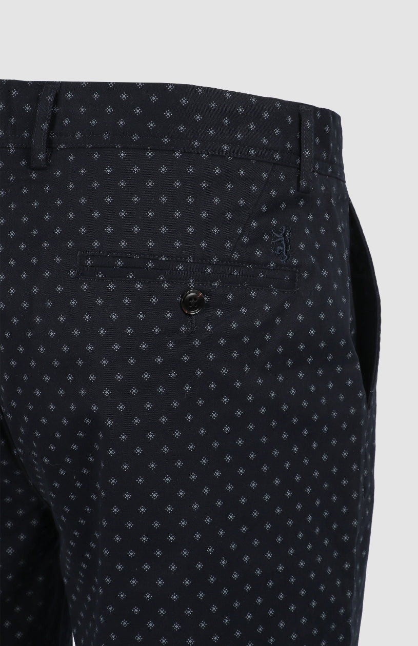 Peter Printed Shorts in Navy