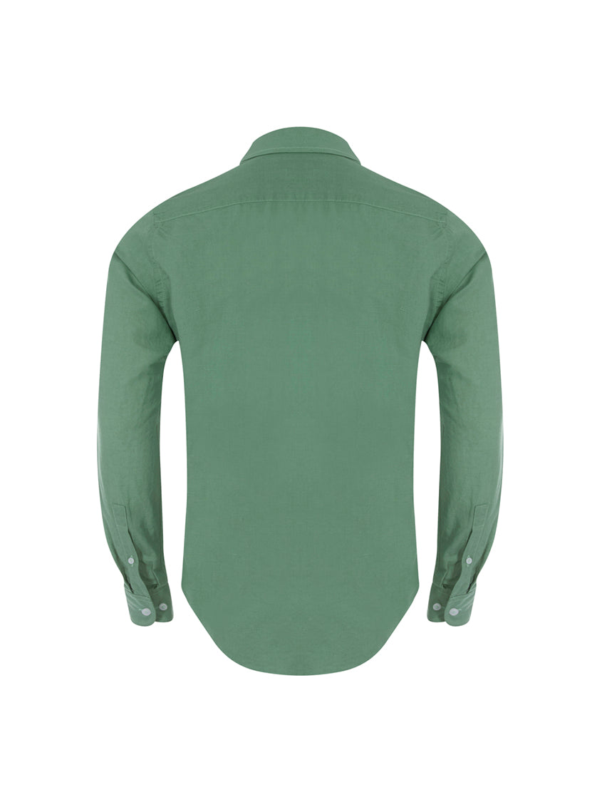 Essential Linen / Cotton Shirt in Sage Green