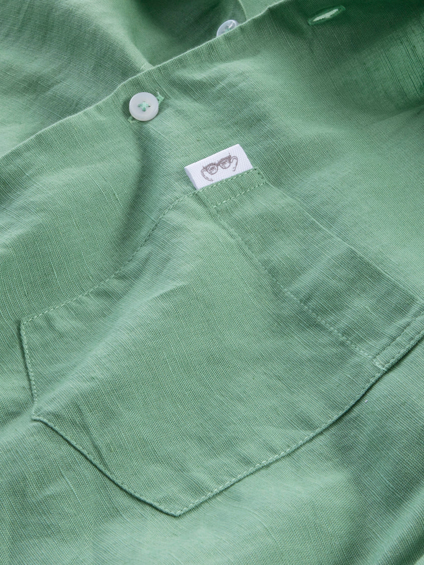 Essential Linen / Cotton Shirt in Sage Green