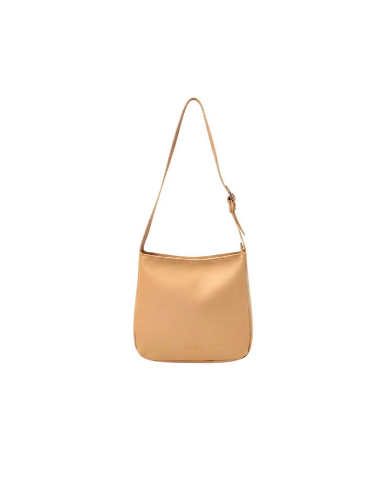 Buckley Unlined Leather Hobo Shoulder Bag in Hazel