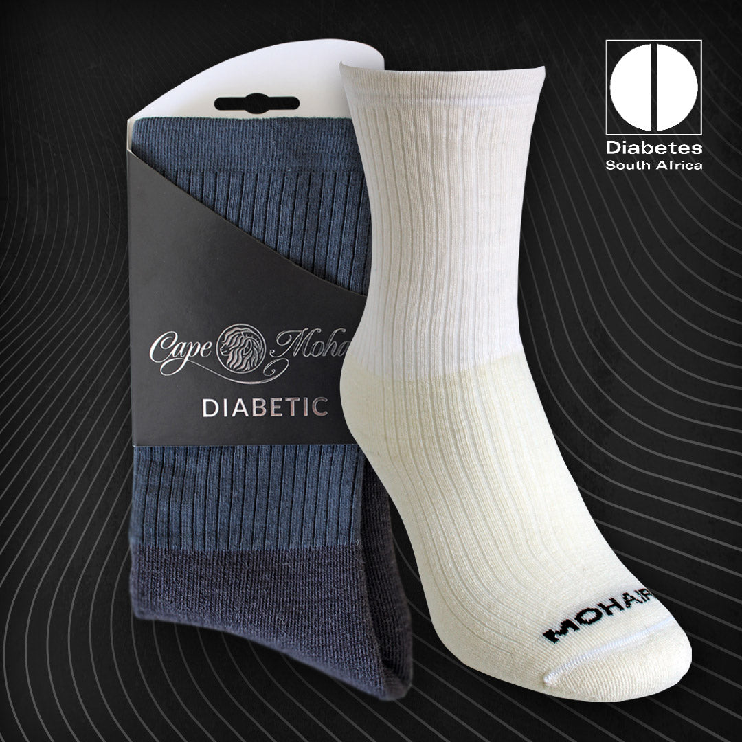 Mohair Ribbed Diabetic Socks