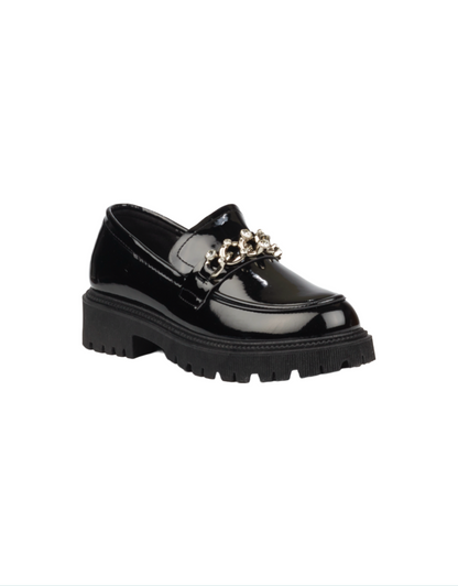 Chainz 1 Loafer Platform Shoe in Black