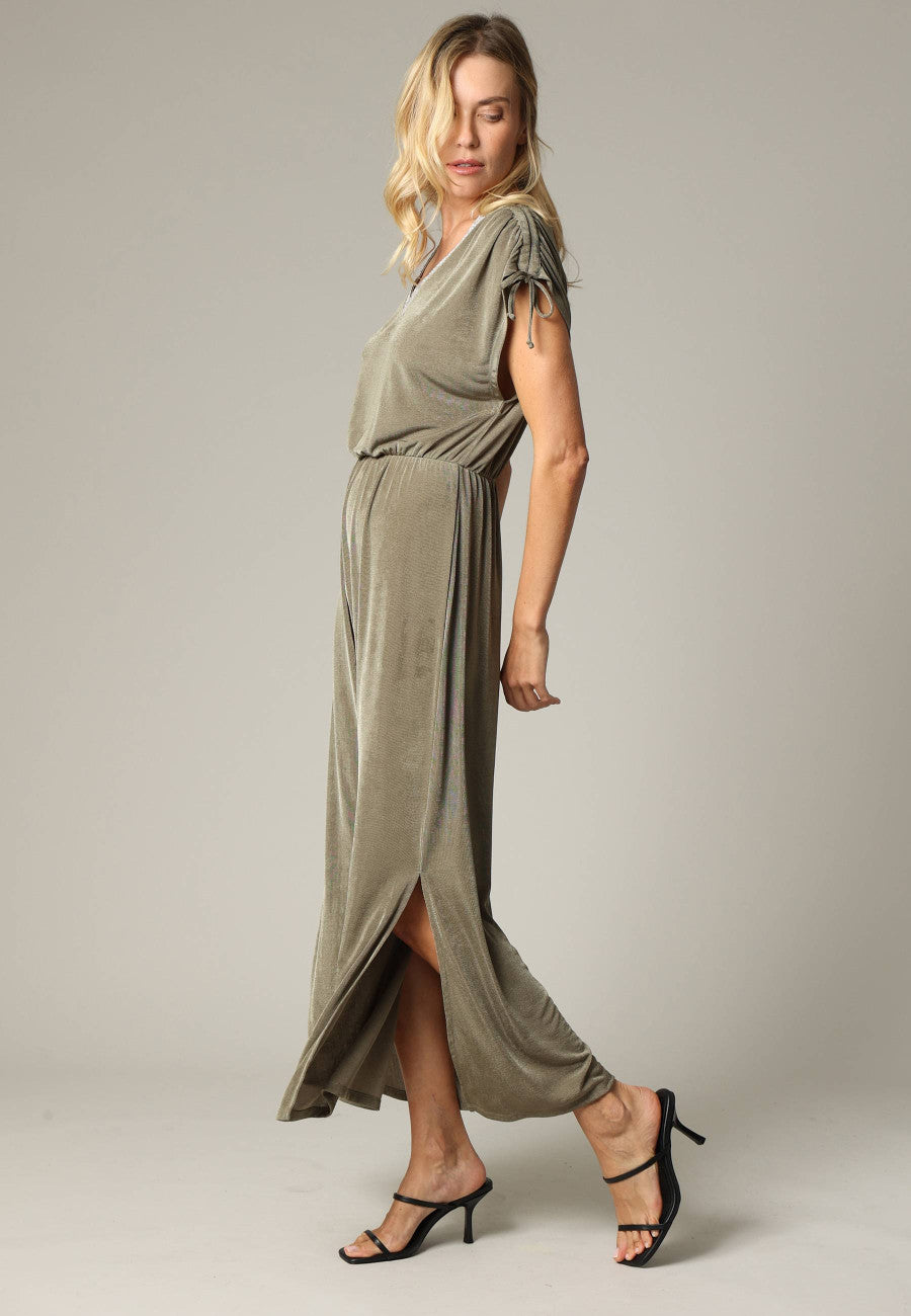 Rosa Jane Maxi Dress in Khaki