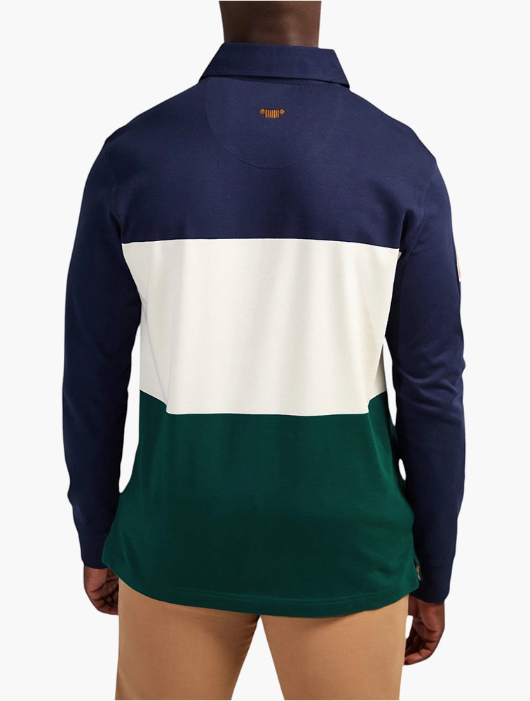 Stripe Rugby Polo in Midnight Blue / Multi