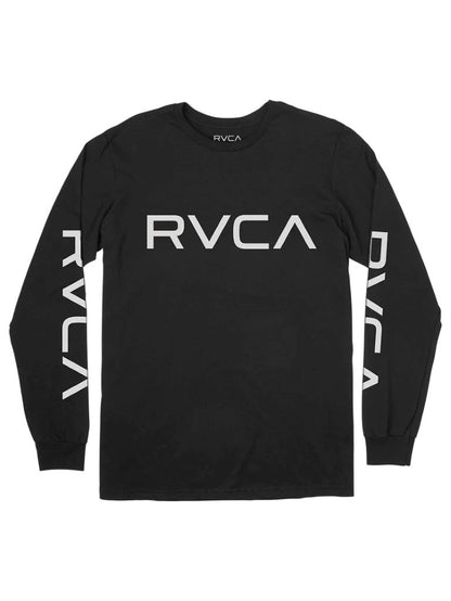 Big RVCA LS Tee in Black/White