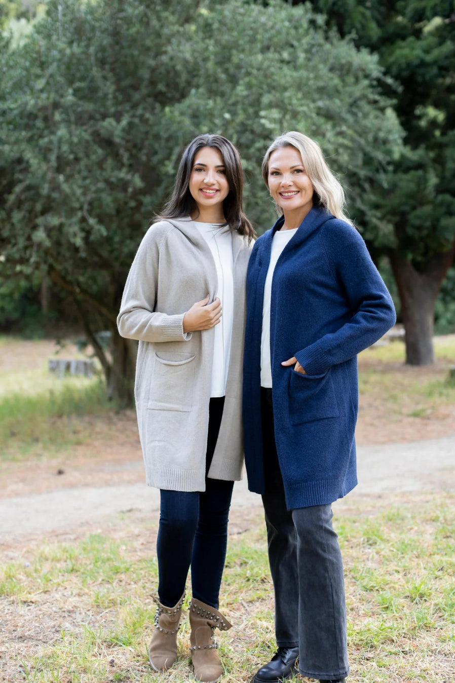 La Rochelle Hooded Cardigan in Navy