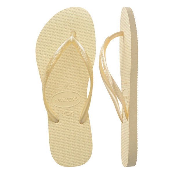 Slim Flip Flops in Buttercream