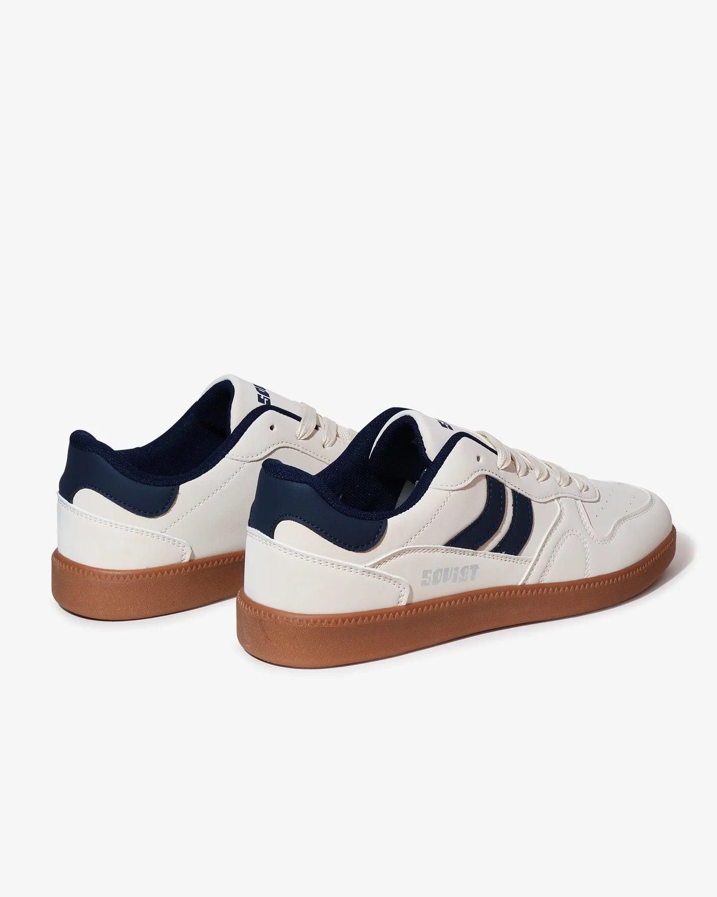 Stamford Faux Suede Sneakers in Cream / Navy / Gum