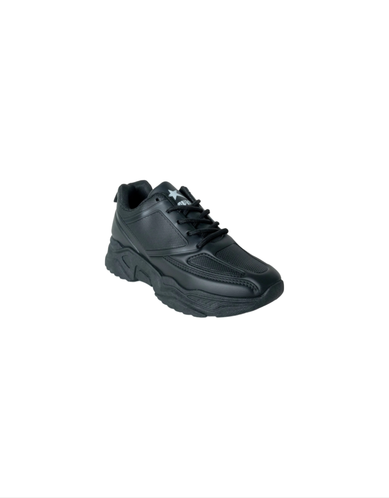 Aurelia Platform Sneaker in Black Mono