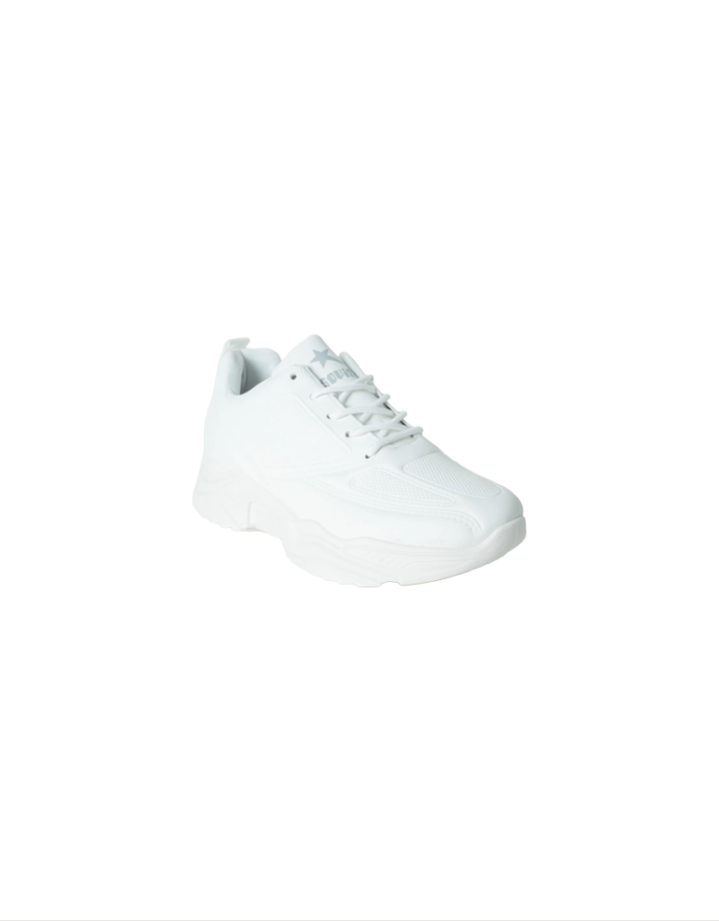 Aurelia Platform Sneaker in White Mono