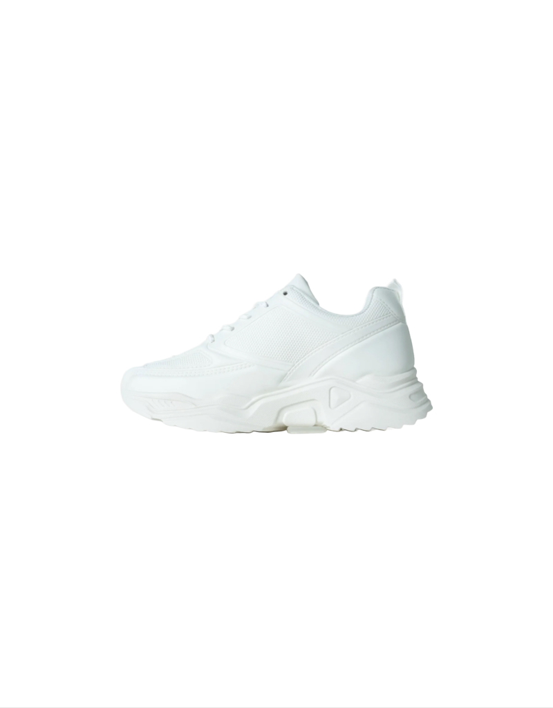 Aurelia Platform Sneaker in White Mono