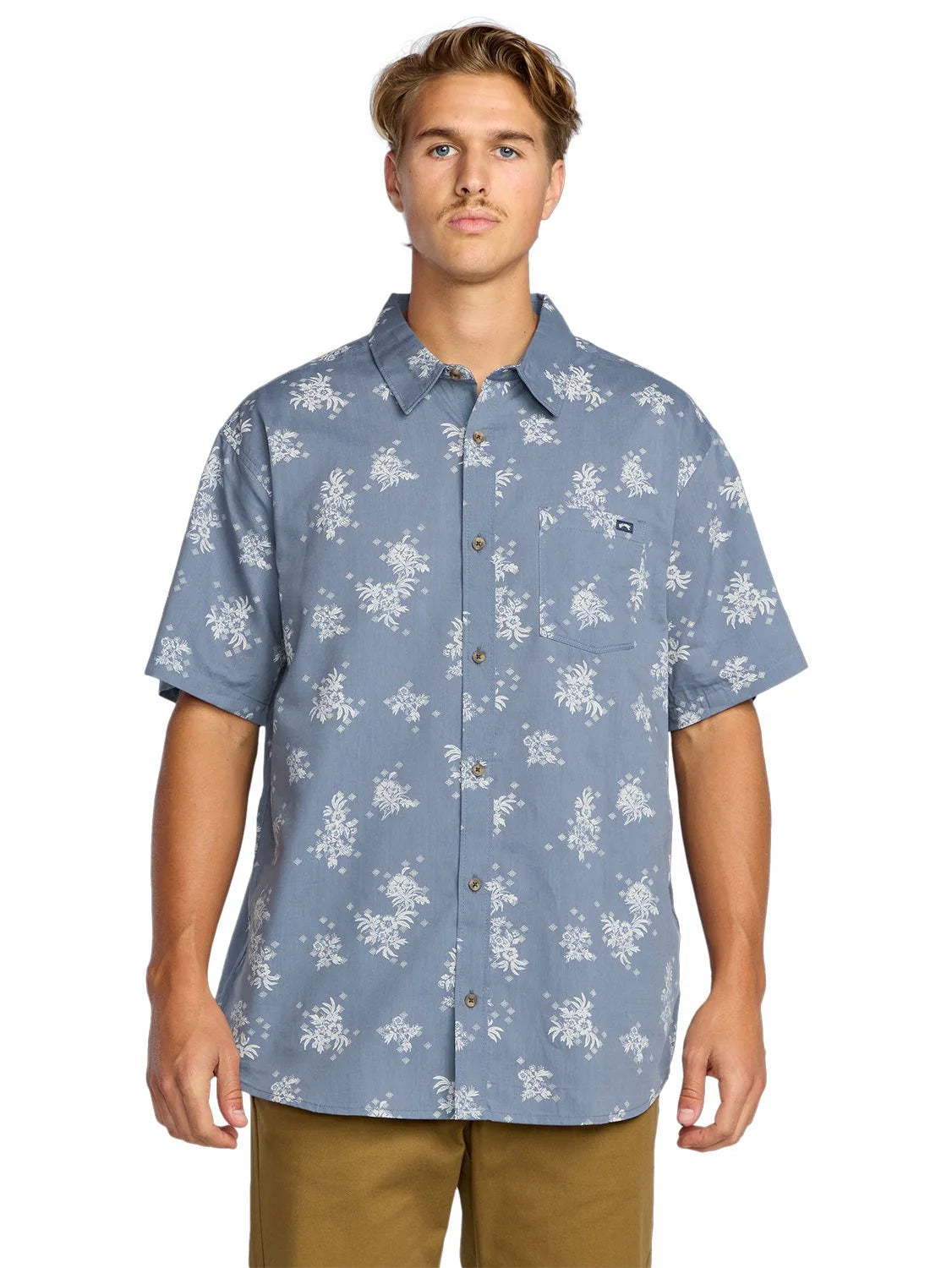 Sundays SS Mini Woven Shirt in Steel Blue