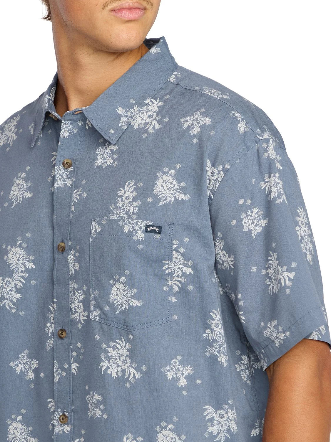 Sundays SS Mini Woven Shirt in Steel Blue