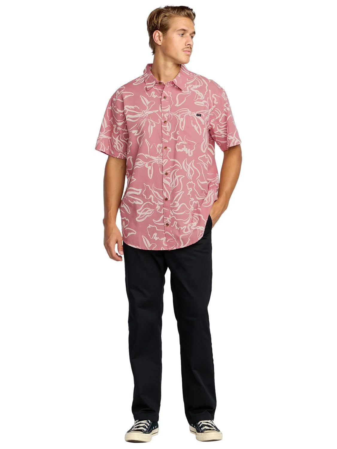 Sundays SS Woven Shirt in Faded Rose