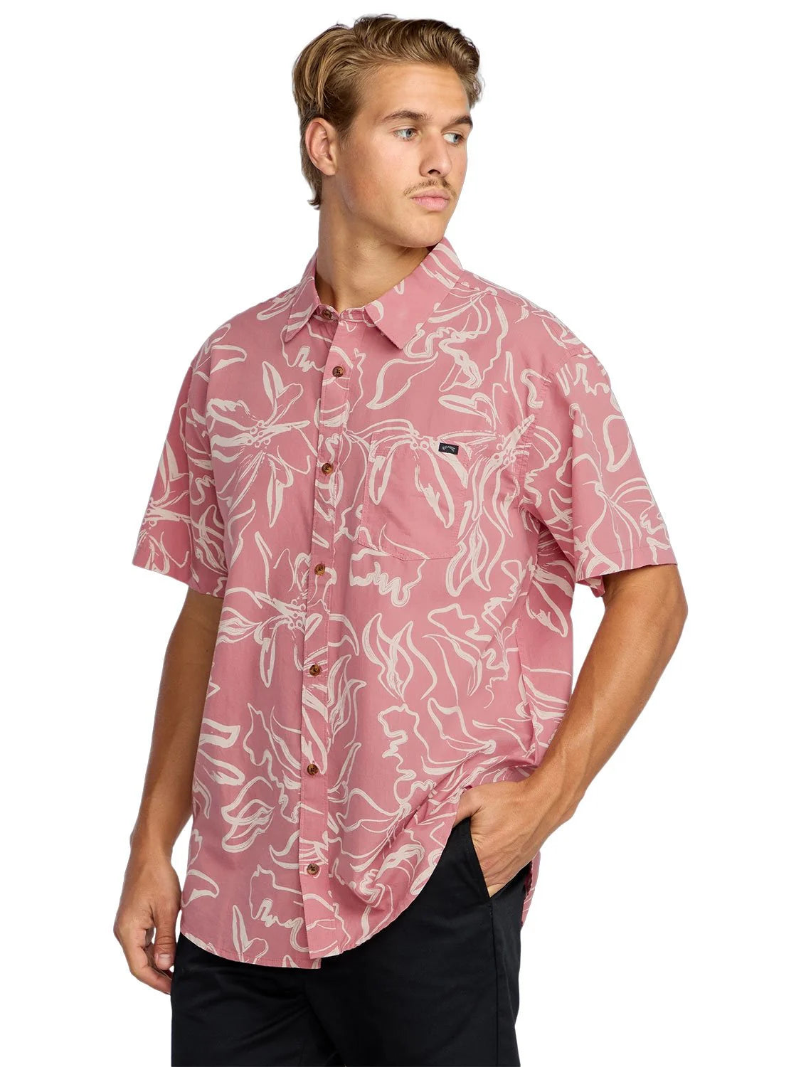 Sundays SS Woven Shirt in Faded Rose