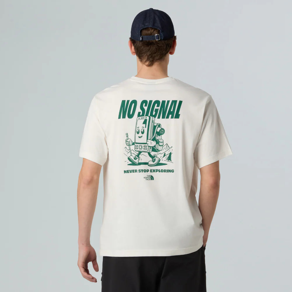 No Signal Relaxed Tee in White Dune