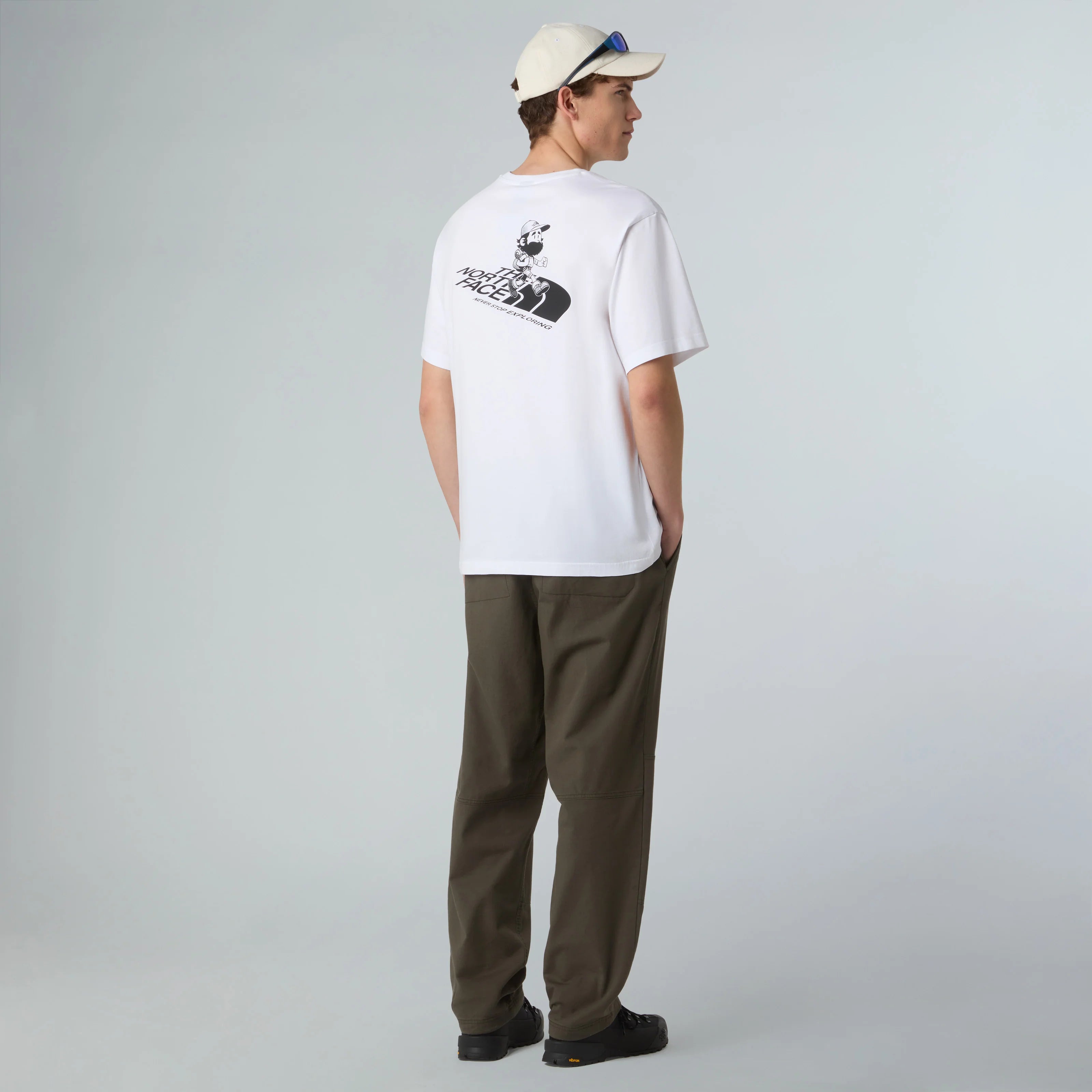 Run Graphic Relaxed Tee in TNF White