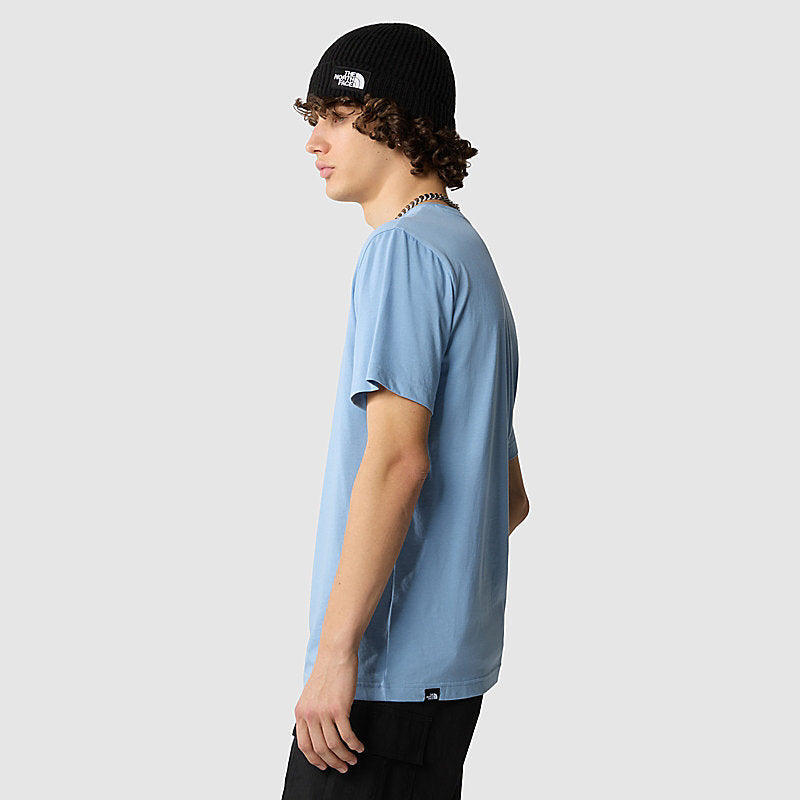 Simple Dome SS Tee in Steel Blue