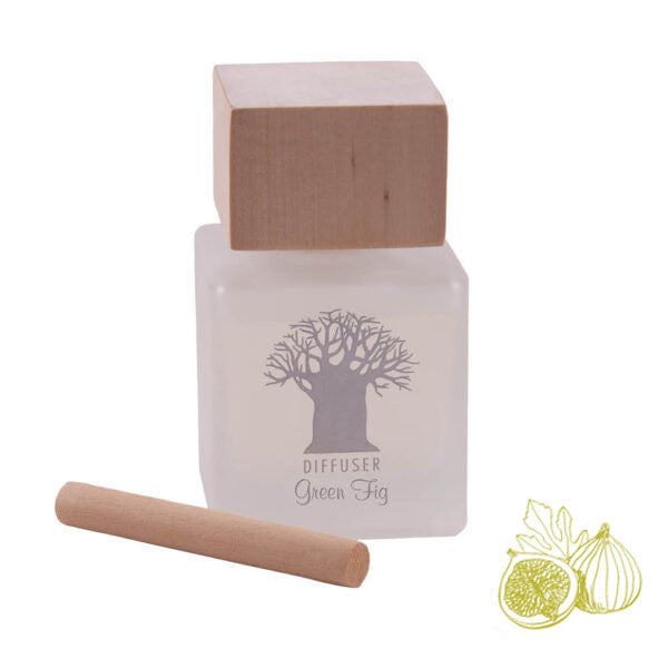 Wooden Top Diffuser in Green Fig