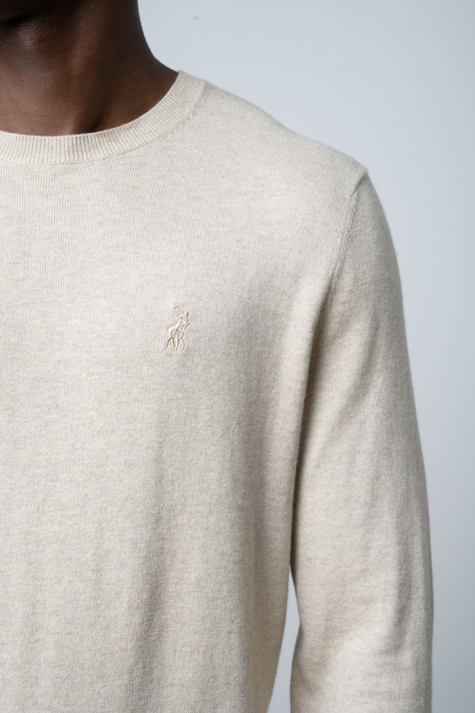 Premium Merino LS Knit in Stone